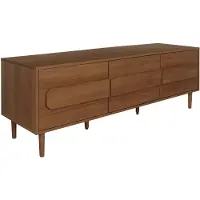 Sweeek - Vintage TV-Möbel in Holzoptik mit 3 Türen, 150 cm - Nussbaumfarben