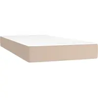 vidaXL Taschenfederkernmatratze Mittel Cappuccino 120x190x20 cm Kunstleder