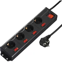 Hama 137257, 1,4 m, Drinnen, Typ C, Weiß, 4 AC-Ausgänge, 230 V