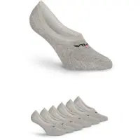 FILA Füßlinge "UNISEX GHOST SOCKS", Damen, Gr. 35-38, grau, Baumwollmischung, normal, Socken Füßlinge, mit Logo-Schriftzug, Silikonstreifen an der Ferse für besseren Halt