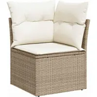 vidaXL Gartensofa-set 9 stk. 8-Sitzanzahl Beige und Creme