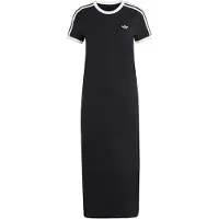 Adidas Originals Shirtkleid ORIGINALS "3-STREIFEN, SCHMAL", Damen, Gr. M, N-Gr, schwarz (schwarz, weiß), Obermaterial: 93% Baumwolle, 7% Elasthan, Kleider Shirtkleid