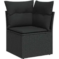 vidaXL Gartensofa-set 7 stk. Schwarz Poly-Rattan