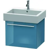 Duravit X-Large Waschtischunterschrank wandhängend 6044, 1 Auszug, 550mm für Vero, XL604404747, Farbe: Stone Blue Hochglanz Lack