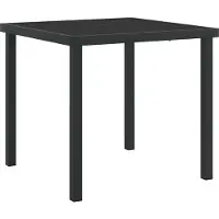 vidaXL Gartentisch Schwarz 80 x 80 x 73 cm Metall