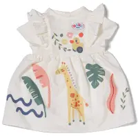 Baby Born Kleid Giraffe mit gerüschten Ärmeln und Dschungelmotiven für 43cm Puppen