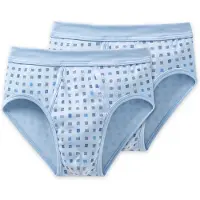 Schiesser Slip "Essentials" mit Eingriff, Feinripp-Qualität, Softbund, kariert, Baumwolle