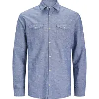 Jack & Jones Sheridan Linen Blend Plus Size Langarmhemd