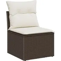 vidaXL Gartensofa-set 5 Stk. 4-Sitzanzahl Braun Poly-Rattan