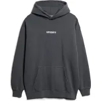 Superdry für Herren. M2013727A Locker sitzendes Sweatshirt mit Kapuze und Mikrologo-Print grau (M), Lässig, Baumwolle