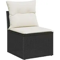 vidaXL Gartensofa-set 13 Stk. 9-Sitzanzahl Schwarz und Creme