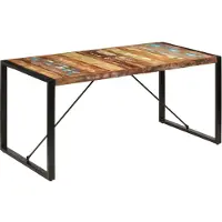 Syfax Esstisch 160x80x75 cm Altholz Massiv