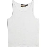 Superdry für Damen. W6011843A Graues Rüschen-Top (XS), Lässig, Baumwolle, Ärmellos / Hosenträger