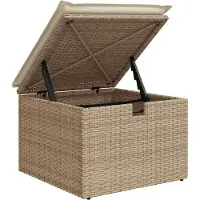 vidaXL Gartensofa-set 4 Stk. Beige und Creme Poly-Rattan