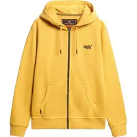 Superdry für Herren. M2013753A Essential Logo Washed Ziphood Sweatshirt gelb (M), Lässig, Baumwolle