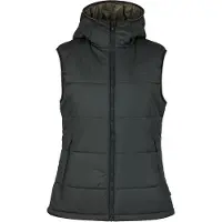 Stoic - Women's MountainWool200 StorboSt. Hooded Vest - Winterweste Gr XS grau/schwarz