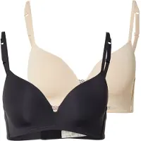 Dorina Soft-BH "FILI-2PP", Damen, Gr. 80, Cup D, schwarz (schwarz, beige), Obermaterial: 61% Polyamid, 28% Polyester, 11% Elasthan, Basic, BHs Soft-BH, bügellos, vorgeformte Körbchen
