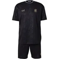 EA7 für Herren. 7M001304_AF13537 Fußball-Set schwarz (L), Lässig, Sportlich, Polyester, Kurzarm