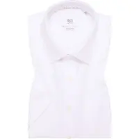 Eterna Kurzarmhemd "COMFORT FIT", Herren, Gr. 46, Normalgrößen, weiß, Twill, 59% Baumwolle, 41% Leinen, normal, Hemden Kurzarmhemd, EASY IRON (bügelleicht)