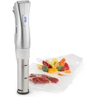 Klarstein Quickstick- Sous-Vide Garer, Präzisionskochtopf, Schongarer, 1300 Watt, Timerfunktion, 3D Circulating, 0-95 °C, LCD Touch-Display, wasserdicht, bis 20 Liter, silber