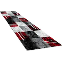 Paco Home Läufer "Diamond 663", rechteckig, 18 mm Höhe, Teppich-Läufer, Kurzflor, Karo Muster, 3D-Design