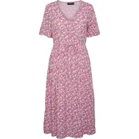Pieces Tala String Tie Kurzarm Midi-kleid