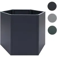 Mendler Hochbeet HWC-P64, Metallhochbeet Gemüse-/Pflanzbeet Blumenkasten Pflanzkübel Garten Stahl 77x100x88c