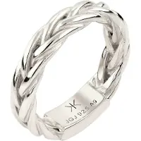 KUZZOI Silberring "Ring Bandring Zopfkette Design 925 Sterling Silber" Gr. 60, silber, Fingerringe, Herren, 60, Silber 925 (Sterlingsilber), Silberring