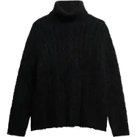 Superdry für Damen. W6110662A Jumper Roll schwarz (XL), Lässig, Nylon