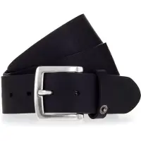 Mustang Ledergürtel , Herren, Gr. 90, schwarz, Leder, unifarben, Gürtel Ledergürtel, Mit Druckknopf-Applikation auf der Schlaufe, 4 cm