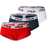 FILA Retro Pants "WOMAN CULOTTE", Damen, Gr. M, bunt (weiß navy rot), Obermaterial: 95% Baumwolle, 5% Elasthan, unifarben, körpernah, Unterhosen Retro Pants, elastischer Logobund