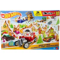 Hot Wheels JCB47 - Hot Wheels - Adventskalender 2025 - 24 Überraschungen mit 10 Fahrzeugen uvm.