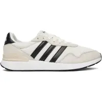 Adidas Sneaker SPORTSWEAR "RUN 60S 4.0", Herren, Gr. 41, schwarz-weiß (core weiß, core schwarz, sanftes weiß), Leder, Textil, Schuhe Sneaker, inspiriert vom Design der ZX Modelle