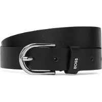 BOSS Ledergürtel "Scarlet-A", Damen, Gr. 75, schwarz (schwarz 001), Leder, unifarben, Gürtel Ledergürtel, mit Logo-Schlaufe
