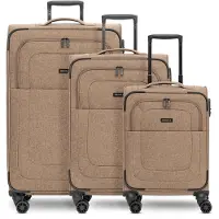 Redolz Essentials 12 Trolley-Set 3-teilig Coffee braun 55cm