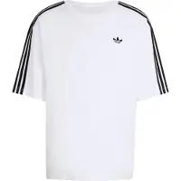 Adidas T-Shirt ORIGINALS "ADICOLOR 3-STREIFEN OVERSIZE", Herren, Gr. 3XL, weiß, Obermaterial: 100% Baumwolle, Rundhals, Shirts T-Shirt, mit Rundhalsausschnitt, ohne Verschluss, aus Baumwolle