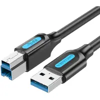 Vention COOBI, 3 m, USB A, USB B, USB 3.2 Gen 1 (3.1 Gen 1), 5 Gbit/s, Schwarz