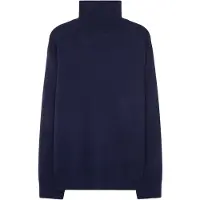 Seidensticker Strickpullover , Herren, Gr. M, blau (dunkelblau), 80% Wolle, 15% Polyamid, 5% Kaschmir, unifarben, oversize, ohne Ausschnitt, Pullover Strickpullover, 1/1 Stehkragen Uni