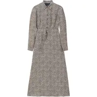 MADELEINE Midikleid "Kleid Langes Hemdblusenkleid mit Unikat-Print", Damen, Gr. 36, N-Gr, braun (espresso, multicolor), Obermaterial: 100% Polyester PES., Modern, Kleider Midikleid