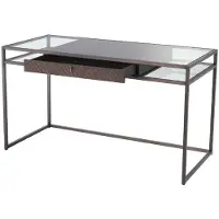 Casa Padrino Luxus Schreibtisch mit Schublade Bronze 135 x 60 x H. 75,5 cm - Luxus Qualität - Luxus Büromöbel