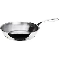 Inoxibar Bratpfanne - - Ø 26 cm - Ergonomischer Griff - Geeignet für alle Herdarten, inklusive Induktion - Edelstahl