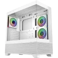Cooler Master Elite 690 Wood, Midi Tower, PC, Weiß, ATX, ITX, micro ATX, Stahl, Gehärtetes Glas, Holz, Gaming