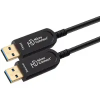 Microconnect USB3.0AA15BOP, 15 m, USB A, USB A, USB 3.2 Gen 1 (3.1 Gen 1), Schwarz