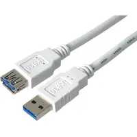 PremiumCord Prodlužovací kabel USB 3.0 Super-speed 5Gbps A-A, MF, 9pin, 2m bílá
