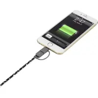 Renkforce USB-Kabel USB 2.0 USB-A Stecker, USB-Micro-B Stecker, Apple Lightning Stecker 0.20 m Camouflage Flache Ausfüh