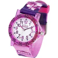 Scout Pinke Quarzuhr mit Textilarmband, Schmetterling, Blume