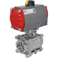 Tameson Pneumatischer Kugelhahn G4'' Edelstahl Doppelt Wirkend