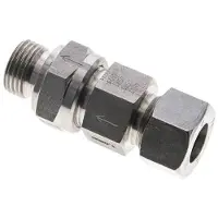 Tameson Hydraulisches Rückschlagventil Schneidring 15L (M22x1.5) & G1/2'' Außengewinde Edelstahl 1-250bar (15-3625)psi Rohrgewinde ISO 8434-1