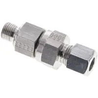 Tameson Hydraulisches Rückschlagventil Schneidring 10L (M16x1,5) & G1/4'' Außengewinde Edelstahl 0,2-250bar (3-3625)psi Gewinde-Rohr ISO 8434-1