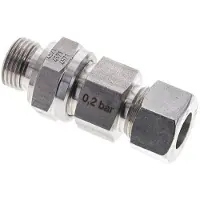 Tameson Hydraulisches Rückschlagventil Schneidring 15L (M22x1,5) & G1/2'' Außengewinde Edelstahl 0,2-250bar (3-3625)psi Rohrgewinde ISO 8434-1